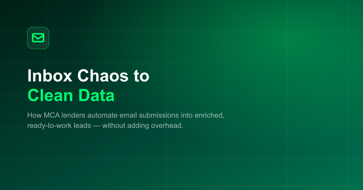 Inbox Chaos to Clean Data: How MCA Lenders Automate Submissions With TaskSuite